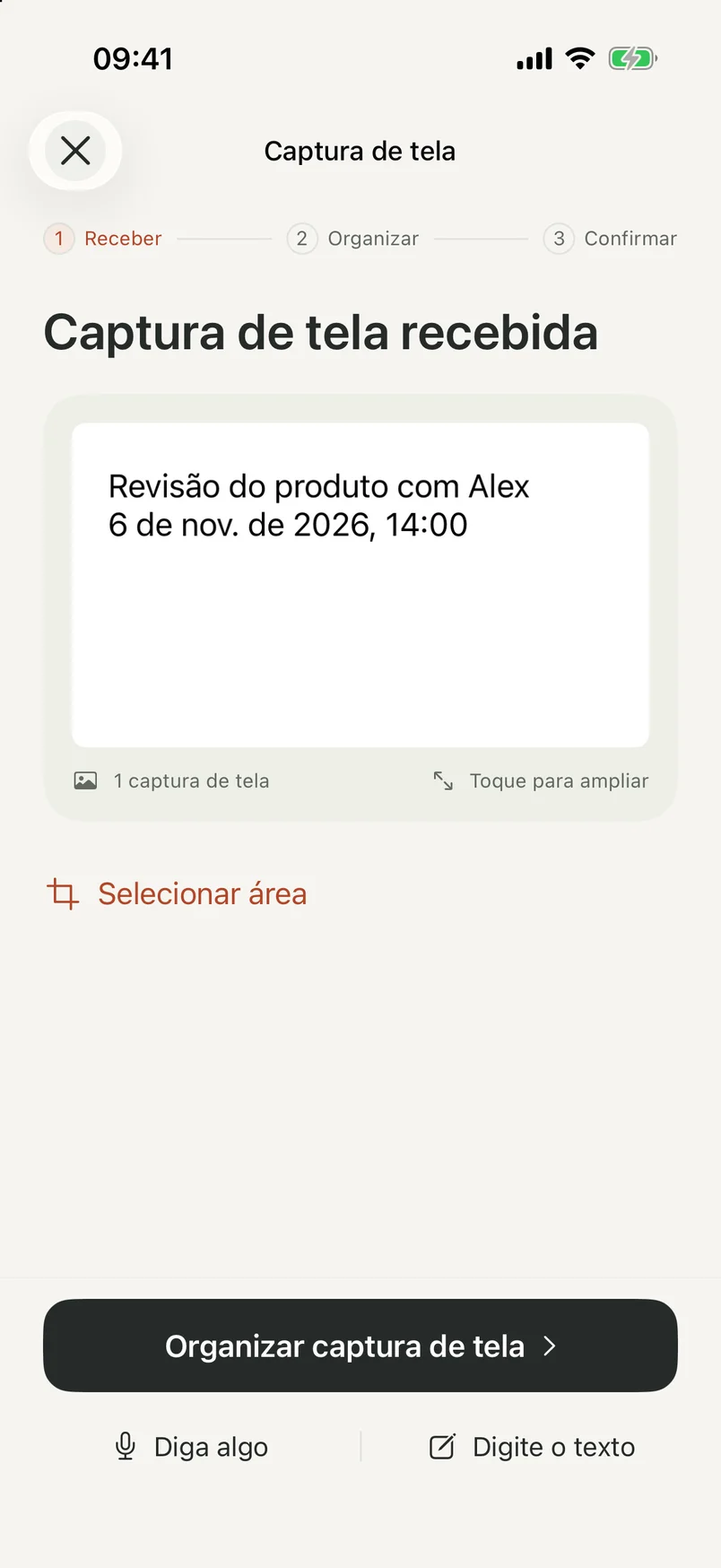 Tela de captura do NocGO mostrando uma imagem recebida antes do envio